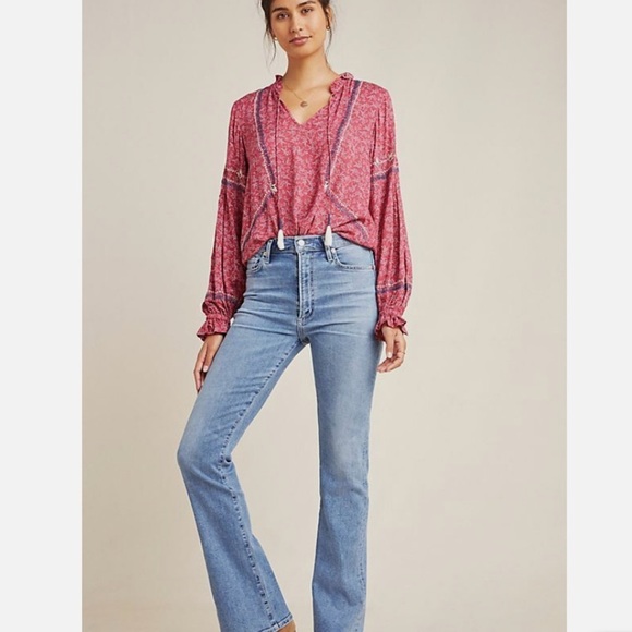 Citizens of Humanity Marion High Rise Bootcut Jeans with Raw Hem Size 27 - Picture 1 of 6